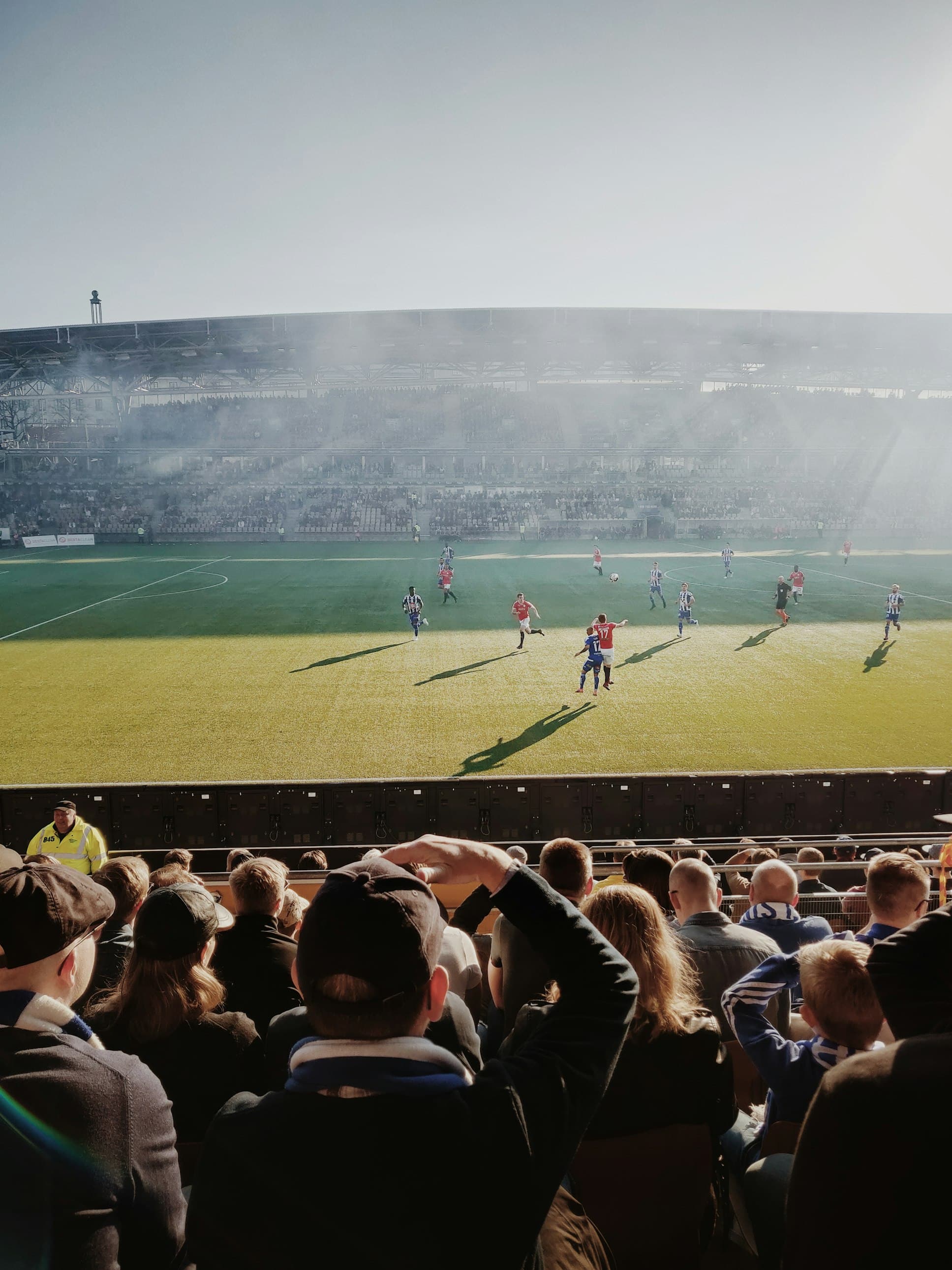 Watching a soccer game